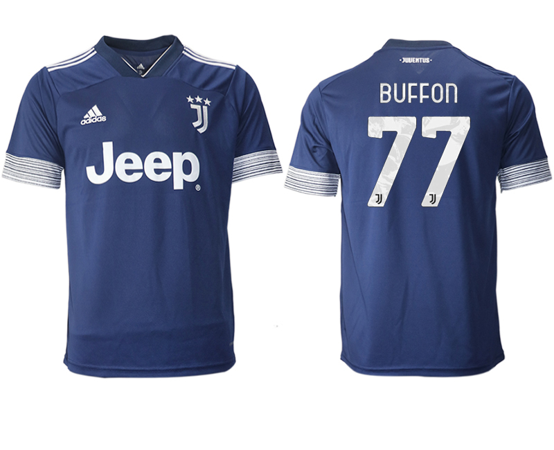 Men 2020-2021 club Juventus away aaa version #77 blue Soccer Jerseys->bayern munich jersey->Soccer Club Jersey